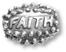 Faith Inspiration Nugget Bead, Antique Pewter, ea