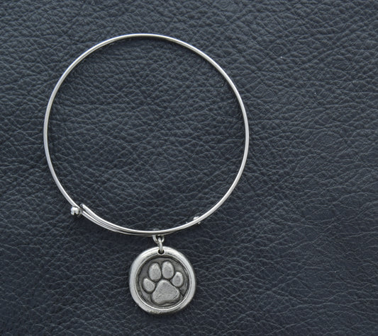 20mm Paw Print , Saint Frances charm, sold 3 each