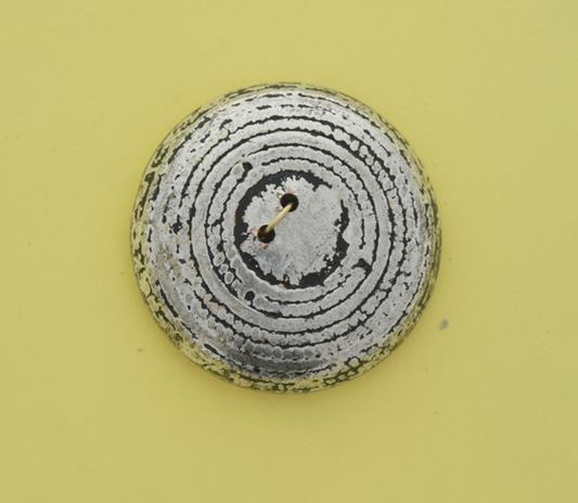 Button 29x29mm Antique Silver Finish Aztec Rim Embellishment ea